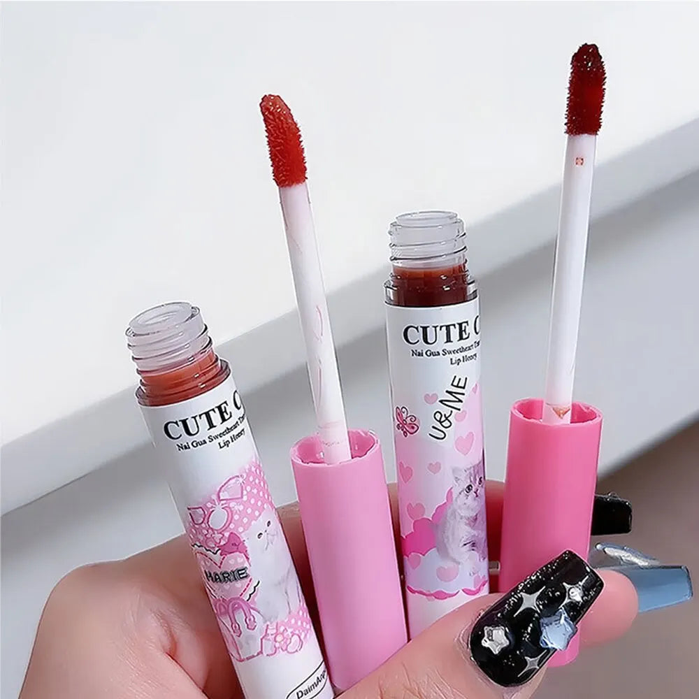 Cat Mirror Lip Glaze Set