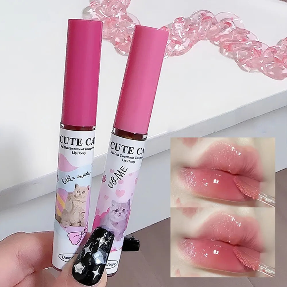 Cat Mirror Lip Glaze Set